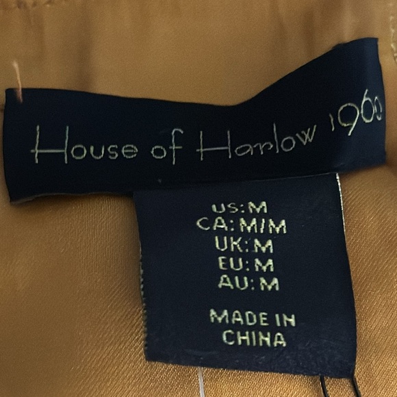 HOUSE OF HARLOW 1960 Gold Satin Long Sleeve
Ruched‎ Cropped Top NWT size M Sexy - Picture 8 of 13
